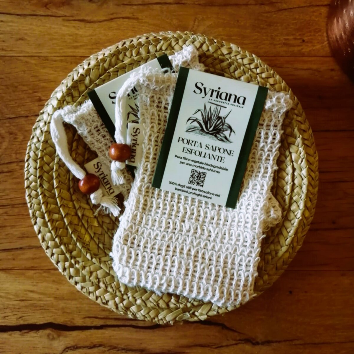 sachet à savon en sisal